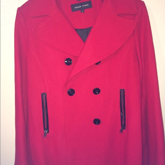 Brand New Red Pea Coat
