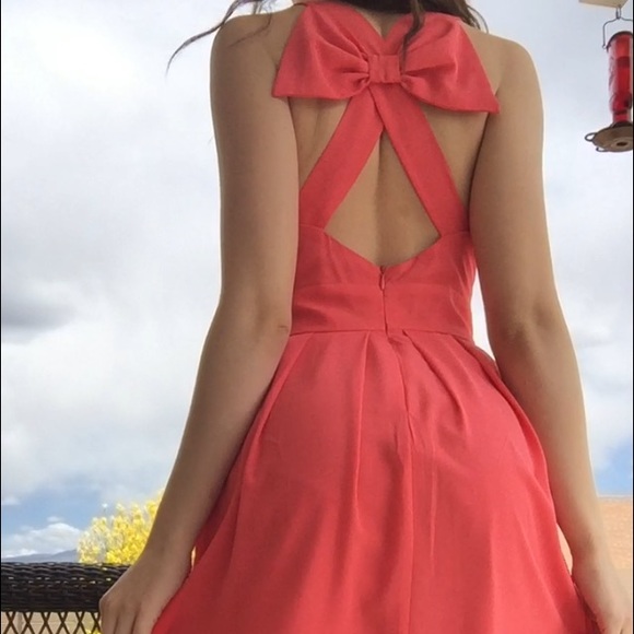 Bow back dress