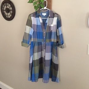 Anthropology Plaid Shirt dress Moulinette Souers