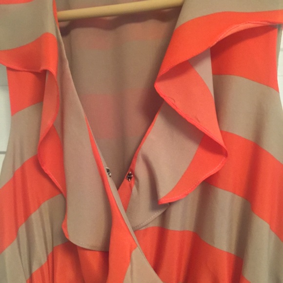 BCBGeneration Ruffle Striped Dress - Picture 2 of 4