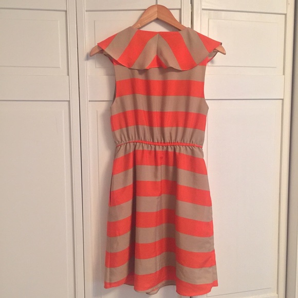 BCBGeneration Ruffle Striped Dress - Picture 3 of 4
