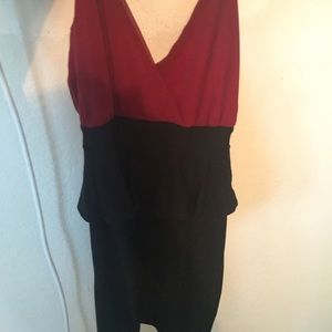 Red and Black Cocktail Dress