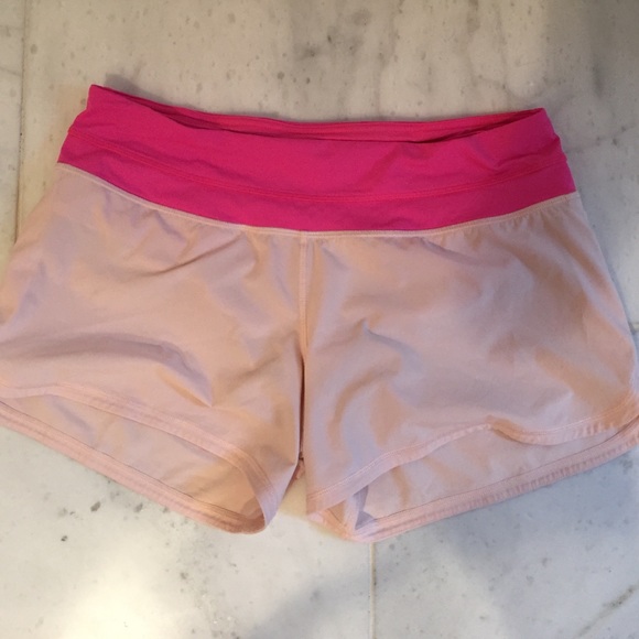 baby pink lululemon shorts