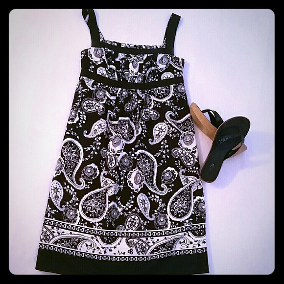 LOFT black and white sundress - Picture 1 of 4