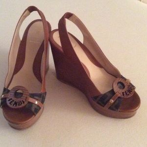 Authentic Fendi wedge shoes