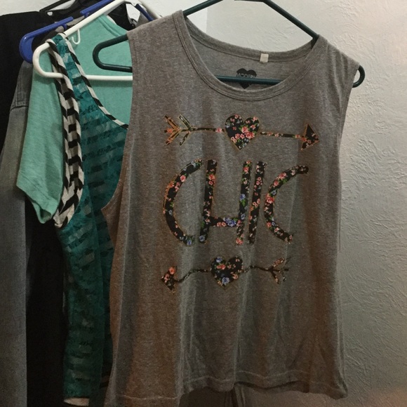 Gray muscle tank