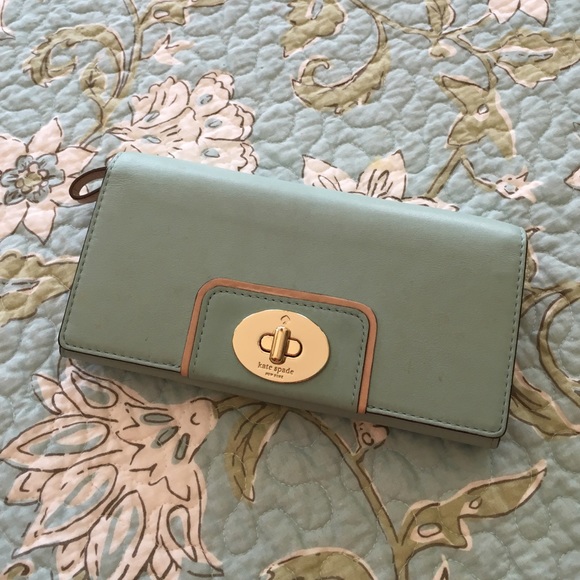grace blue kate spade wallet/wristlet