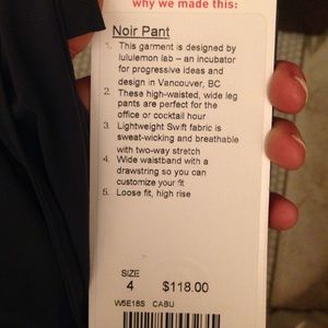 Lululemon Noir pants in dark bluish gray