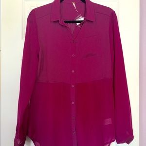 NWT Free People Silky Blouse