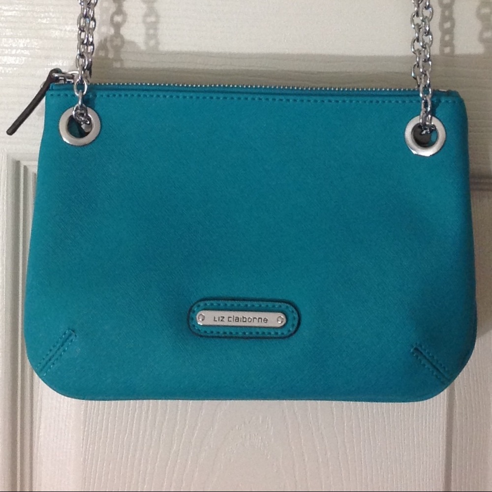 Teal green Liz Claiborne *2-in-1* cross-body purse - Picture 2 of 6