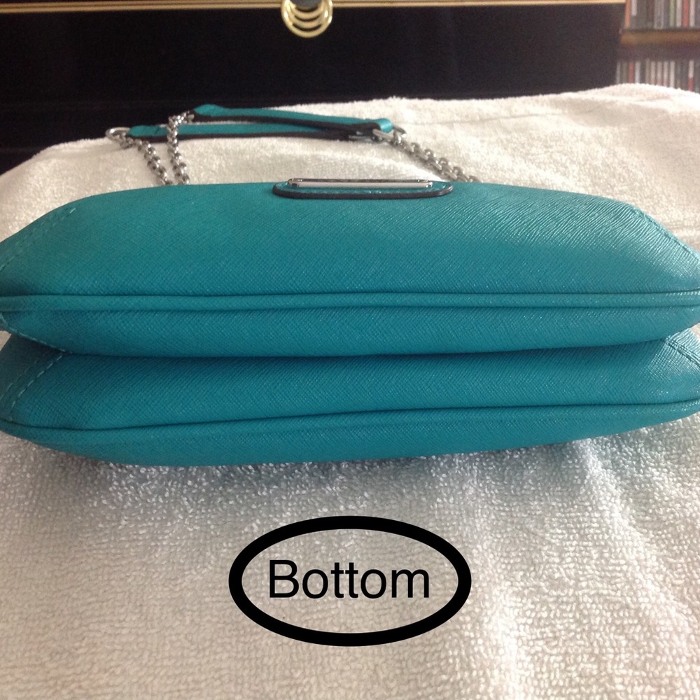 Teal green Liz Claiborne *2-in-1* cross-body purse - Picture 4 of 6