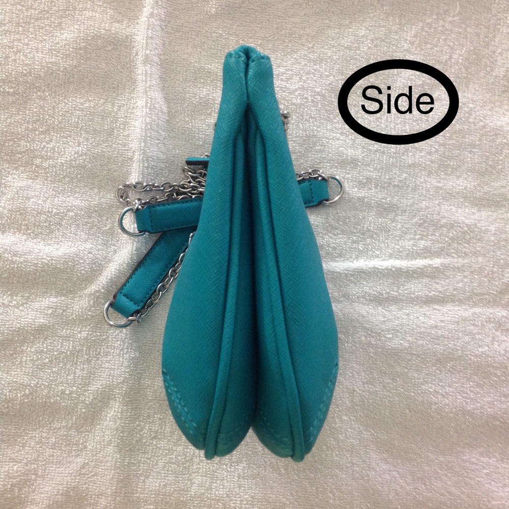 Teal green Liz Claiborne *2-in-1* cross-body purse - Picture 3 of 6