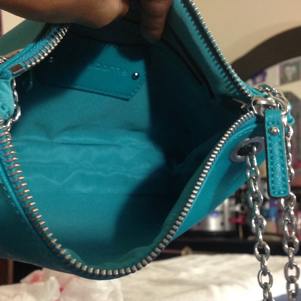 Teal green Liz Claiborne *2-in-1* cross-body purse - Picture 5 of 6