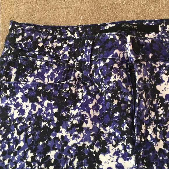 Joes Skinny Electric Blue Patterned Jeans - Picture 2 of 3