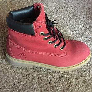 Red Juniors Timberlands