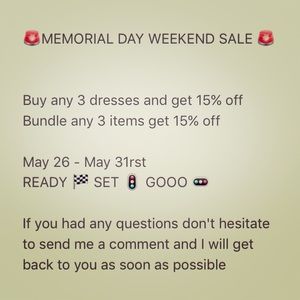 Memorial Day Sale