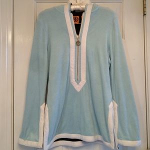Tory Burch hooded terry cloth tunic/coverup.