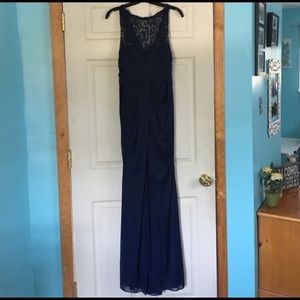 Marine colored bridesmaid dress