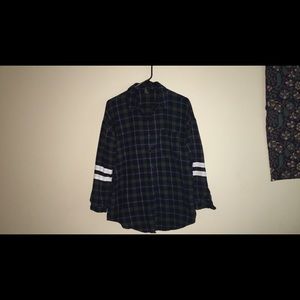 Green and Blue Striped | Flannel 🔮