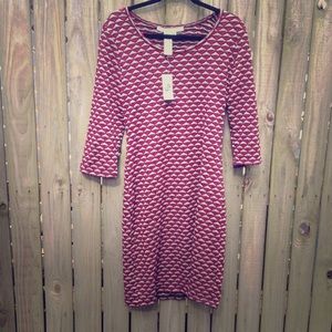 New Max Studio 3/4 Sleeve Dress Red XL