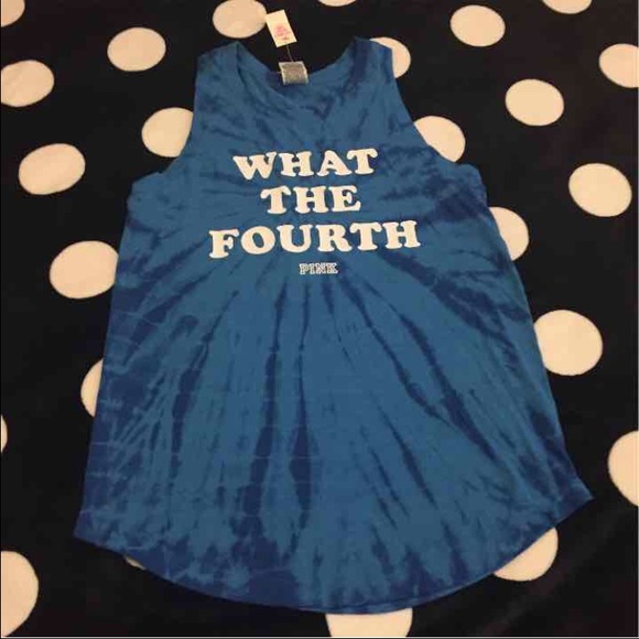 Vs PINK "what the fourth" tank top NWT