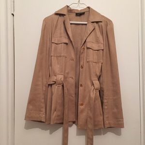 JOSEPH Imitation Suede Tan Trench Coat