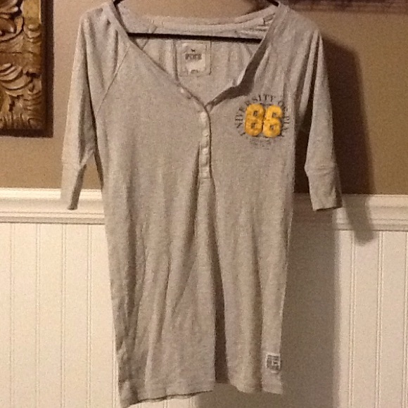 3/4 sleeve PINK university