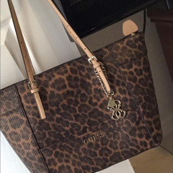 Guess leopard print purse