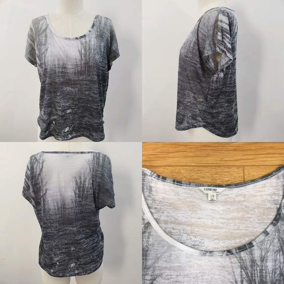 •F21• t-shirt w/burnout tree print on front & back - Picture 2 of 4