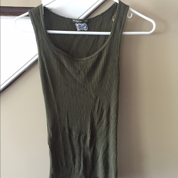 Free people army green tank top