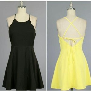 Black Scalloped Dress