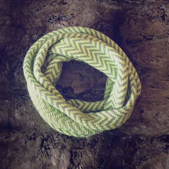 J. Crew grey and neon scarf