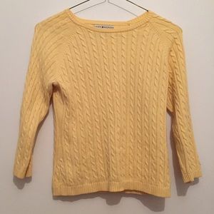 Yellow Tommy Hilfiger Cable Knit Sweater