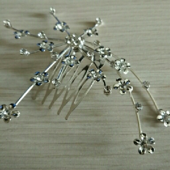 Elegant bridal hair accessories fashion bride silv - Picture 2 of 2