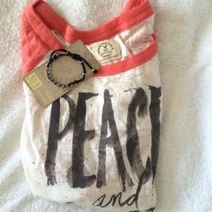 Shirt and leather bracelet bundle