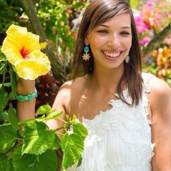 Nordstrom Dresses & Skirts - One shoulder White dress with floral attachments