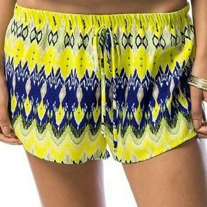 Yellow Patterned Shorts