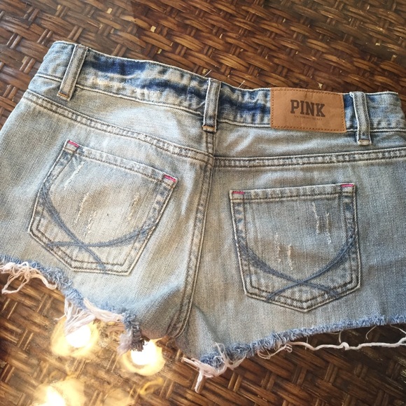 PINK Gemmed Denim Shorts - Picture 3 of 3