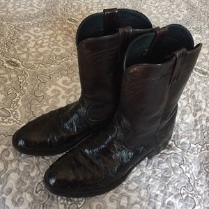 Dan Post Exotic Full Quill Ostrich cowboy boots