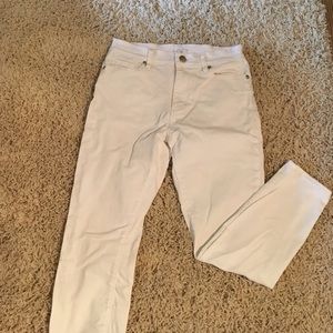 Ann Taylor Loft white skinny jeans