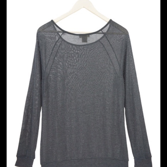 FINAL PRICE | Charcoal Long Sleeve Top - Picture 3 of 3
