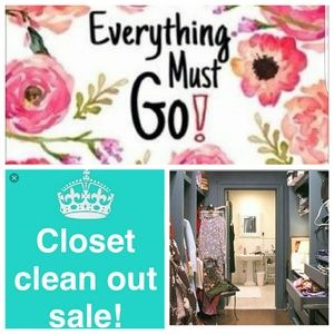 Closet clean out sale