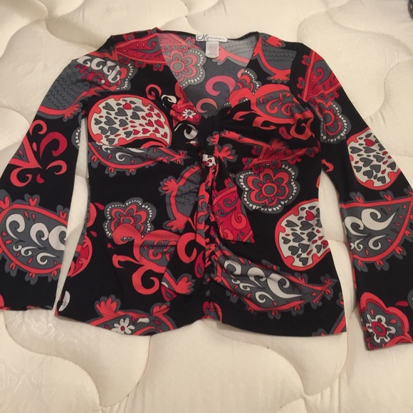 Dressy print blouse