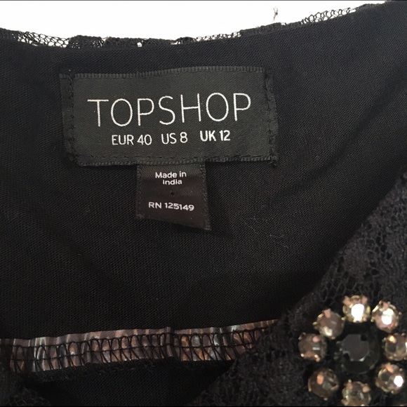 NWOT Topshop Beaded Crop - Picture 3 of 3