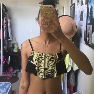 Forever 21 tiger fly away bikini top