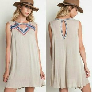 Taupe Boho Dress