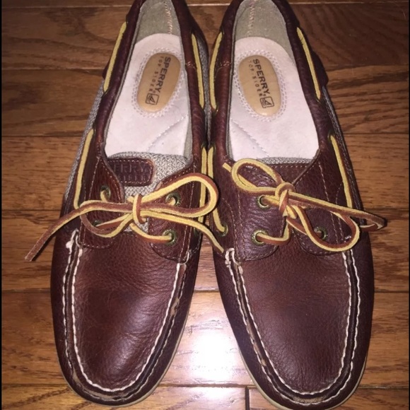 SPERRY Topsider Dark Leather Boat Shoes