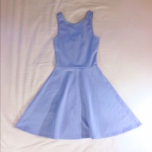 Light Blue H&M High Neck Skater Dress