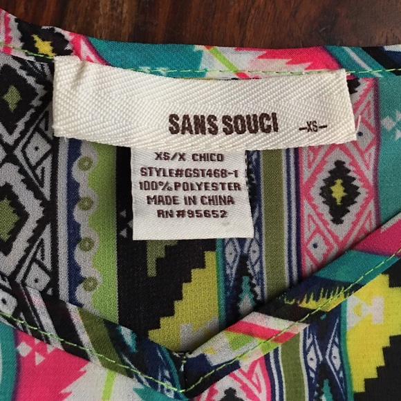 Worn Once! Tribal Spaghetti Strap Top - Picture 4 of 4