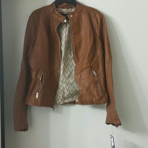 Brown leather jacket from Wilson leather store